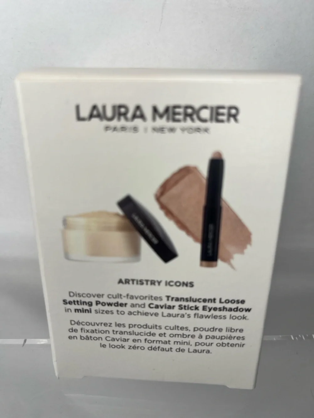 NIB- Laura Mercier Setting Powder & Highlight Stick Duo in Cream-Beige and Black
